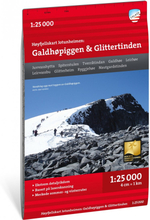 Calazo förlag Høyfjellskart Jotunheimen: Galdhøpiggen & Glittertinden 1:25 000 NoColour Litteratur OneSize