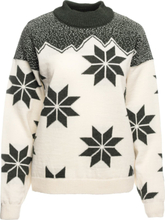 Dale of Norway Women's Winter Star Sweater Offwhite Dark Green Långärmade vardagströjor L