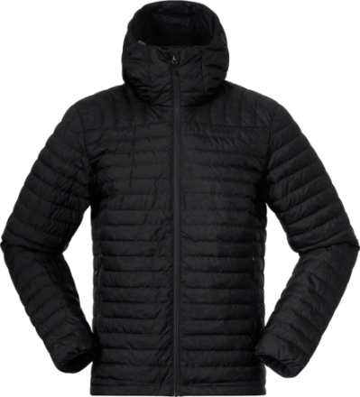 Bergans Men's Lava Light Down Jacket With Hood Black Dunjakker mellomlag L