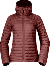 Bergans Women's Lava Light Down Jacket With Hood Amarone Red Dunjakker mellomlag XS
