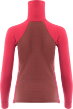 Aclima Women's WarmWool Polo Jester Red/Spiced Apple/Spiced Coral Langermede trøyer S