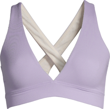 Casall Women's V-Neck Crossback Bikini Top Lavender Badetøy 34