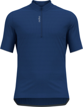 Odlo Men's T-shirt S/U Collar S/S 1/2 Zip Essential Limoges Kortermede treningstrøyer L