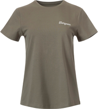 Bergans Bergans Women's Nordmarka Organic Cotton Print Tee Green Mud T-shirts S