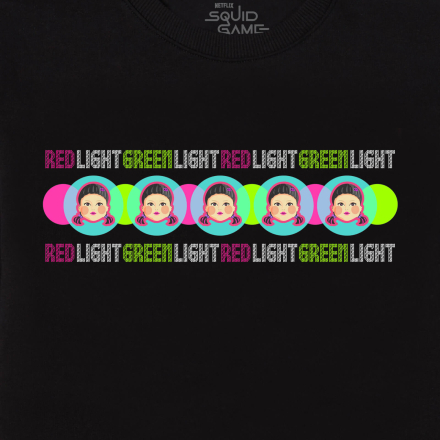 Squid Game Red Light Green Light Sweatshirt - Black - XXL - Black