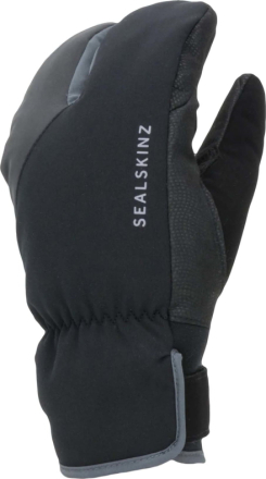Sealskinz Waterproof Extreme Cold Weather Cycle Split Finger Glove Black/Grey Treningshansker L