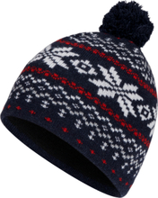 Gridarmor Snøkrystall Wool Lue Jaquard Navy/Red/White Luer One Size