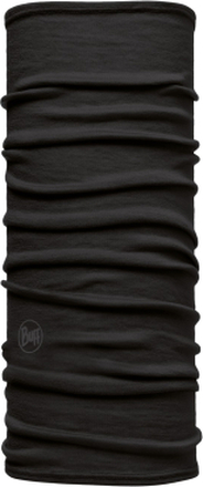 Buff Kids' Lightweight Merino Wool Tubular Solid Black Halsdukar OneSize