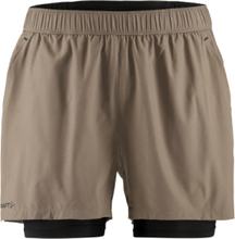 Craft Men's Adv Essence 2-in-1 Stretch Shorts Dk Clay Träningsshorts S