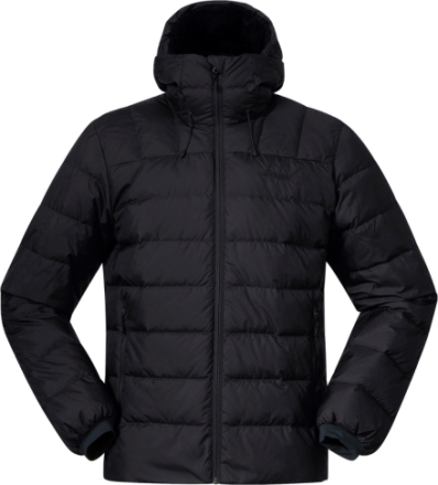 Bergans Men's Lava Medium Down Jacket With Hood Black Dunjakker varmefôrede XXL