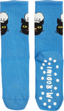 Chef Cat Anti Slip 1-Pack Socks Socks & Tights Socks Blå Mini Rodini*Betinget Tilbud