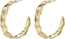 Julita Recycled Semi-Hoop Earrings Gold-Plated Accessories Jewellery Earrings Hoops Gold Pilgrim