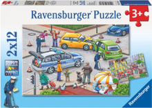 Blå Lys På Vei 2X12P Toys Puzzles And Games Puzzles Classic Puzzles Multi/mønstret Ravensburger*Betinget Tilbud