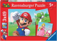 Super Mario 3X49P Toys Puzzles And Games Puzzles Classic Puzzles Multi/mønstret Ravensburger*Betinget Tilbud