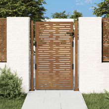 vidaXL Cancello da Giardino105x155 cm Acciaio Corten Design Quadrato
