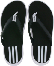 adidas COMFORT Zehen-Trenner zeitlose Sommer-Sandalen mit weißen Akzenten Badelatschen FY8656 Schwarz/Weiß