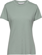 Solly Tee Solid 205 Tops T-shirts & Tops Short-sleeved Green Samsøe Samsøe