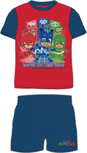 Röd och Blå Pyjamashjältarna T-shirt och Shorts till Barn