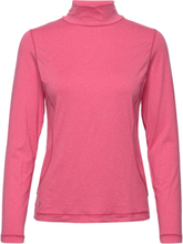 Agnes Ls Roll Neck Sport T-shirts & Tops Long-sleeved Pink Daily Sports