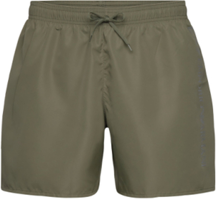 Mens Woven Boxer Bottoms Shorts Casual Green EA7