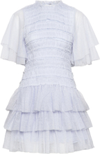 Minnie Short Sleeve Lace Mini Dress Designers Short Dress Blue Malina