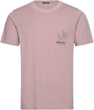 Indigo Flower Slim Tee Tops T-Kortærmet Skjorte Pink Denham