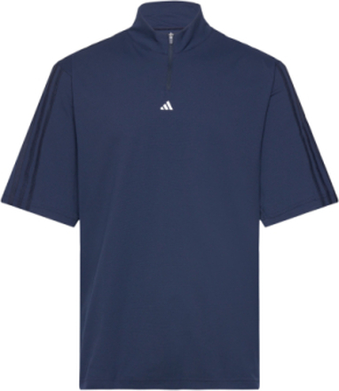 Tk Pique Mock Sport Polos Short-sleeved Navy Adidas Golf