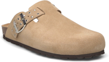 Slipper Shoes Mules & Slip-ins Flat Mules Beige Sofie Schnoor