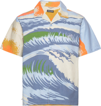 Water View S/S Shirt Tops Shirts Short-sleeved Blue Santa Cruz