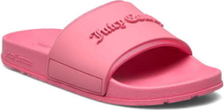 Breanna Embossed - Slider With Dtm Logo Shoes Summer Shoes Sandals Pool Sliders Pink Juicy Couture