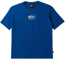 Chrome Logo Yth Bst Tops T-Kortærmet Skjorte Blue Quiksilver