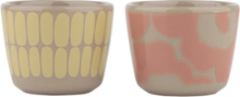"Alku & Unikko Egg Cup 2 Pcs Home Tableware Bowls Egg Cups Beige Marimekko Home"