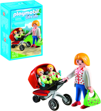 Playmobil City Life Tvillingeklapvogn - 5573 Toys Playmobil Toys Playmobil City Life Multi/patterned PLAYMOBIL