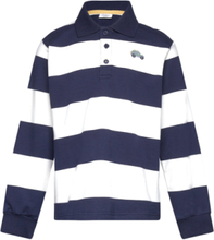 Stevie - Sweatshirt Tops T-shirts Polo Shirts Long-sleeved Polo Shirts Blue Hust & Claire