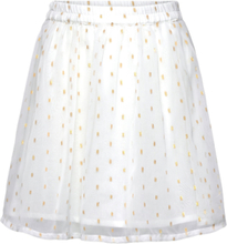 Skirt Chiffon Lurex Dresses & Skirts Skirts Short Skirts White Creamie