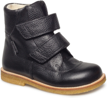 Boots - Flat - With Velcro Vinterkängor Med Kardborreband Black ANGULUS