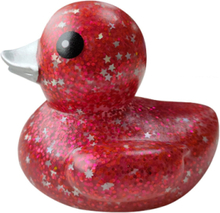 Bath Animal, Pink Duck With Glitter 8 Cm. Toys Bath & Water Toys Bath Toys Red Magni Toys