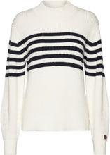 "Tamara Striped Sweater Pullover Striktrøje White BUSNEL"