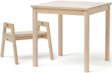 Table & Adjustable Stool Home Kids Decor Furniture Kids Bedroom Sets Beige Kid's Concept