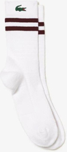 Lacoste Breathable Jersey Socks White/Bordeaux
