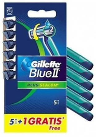 Gillette BlueII Plus Slalom Disposable Razor 6 Units