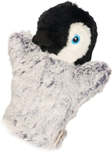 Pluche handpop knuffel pinguin 22 cm