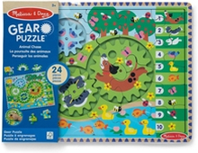 Wooden Gear Puzzle Animal Chase I-Spy