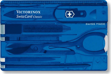 Victorinox Swiss Card Classic Blå Transparent Multiverktøy OneSize