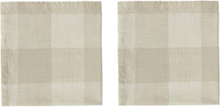 "Chess Napkin - Pack Of 2 Home Textiles Kitchen Textiles Napkins Cloth Napkins Beige OYOY Living Design"