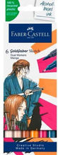 Tuschpennor Faber-Castell Goldfaber Sketch - Manga Double 6 Delar