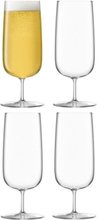 Borough Pilsner Glass Set 4 Home Tableware Glass Beer Glass Nude LSA International