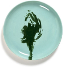Plate M Azure Artichoke Green Feast By Ottolenghi Set/2 Home Tableware Plates Dinner Plates Blue Serax