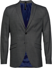 Slhslim-Mylostate Flex Gr Str Blz B Suits & Blazers Blazers Single Breasted Blazers Grey Selected Homme