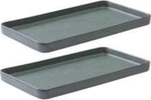 Raw Northern Green - Rectangular Dish Home Tableware Serving Dishes Serving Platters Green Aida